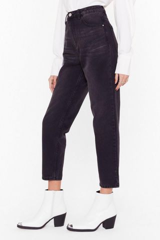 Nasty Gal + Are You Gonna Say High-Waisted Cropped Jeans