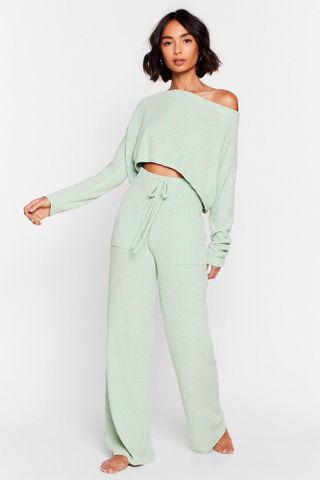Nasty Gal + Chenille With It Jumper and Wide-Leg Lounge Set