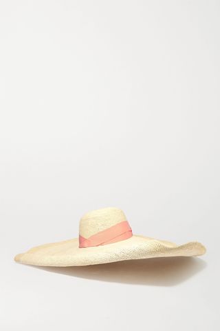 Sensi Studio + Oversized Grosgrain-Trimmed Toquilla Straw Hat
