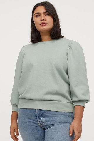 H&M + Puff-Sleeved Sweatshirt