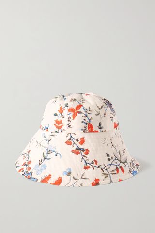 Erdem + Floral-Print Linen Bucket Hat and Pouch Set