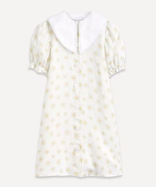 Sleeper + Marie Collar Linen Mini-Dress