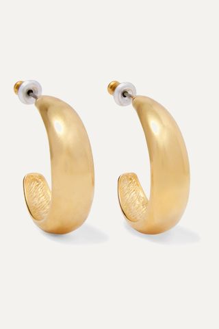 Kenneth Jay Lane + Gold Hoop Earrings
