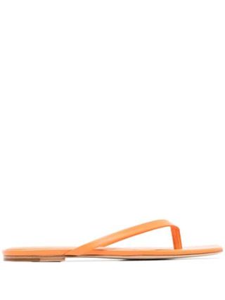 Studio Amelia + Square-Toe Flip Flop Sandals