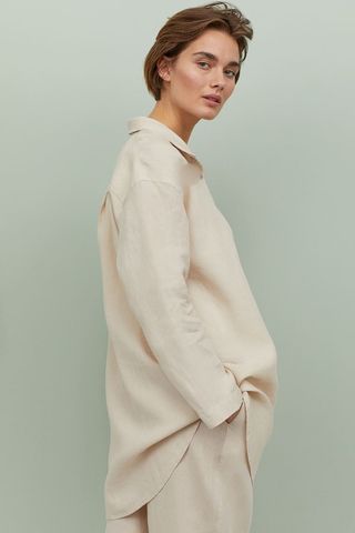 H&M + Washed Linen Nightshirt