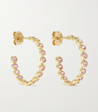 Jennifer Meyer + 18-Karat Gold Sapphire Hoop Earrings