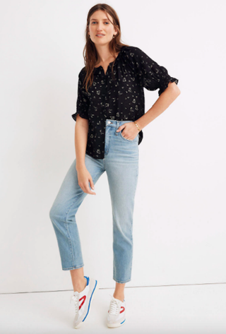 Madewell + Classic Straight Jeans in Meadowland Wash