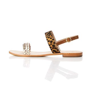 Find. + Two Band Slingback Leather Sandal