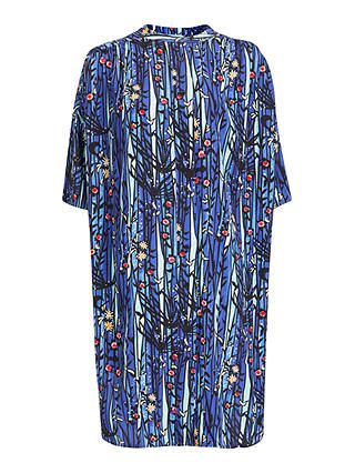 Kin x Rie Takeda + Oversized Utility Shirt Dress, Blue