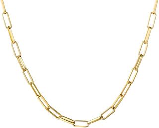 Boutiquelovin + Gold Plated Dainty Paperclip Link Chain Necklace