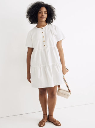 Madewell + Button-Front Tiered Dress