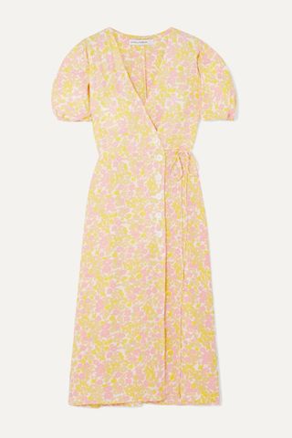 Faithfull the Brand + Fran Floral-Print Crepe Midi Wrap Dress