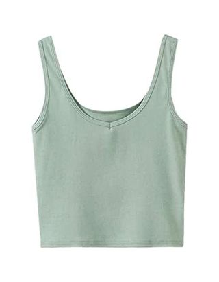 Sweatyrocks + Sleeveless Casual Ribbed Knit Shirt Basic Crop Tank Top