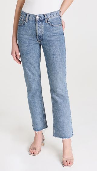 Agolde + Mid Rise Relaxed Boot Jeans
