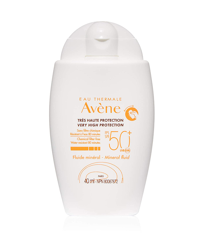 Avène + Eau Thermale Mineral Fluid Sunscreen, Broad Spectrum SPF 50+