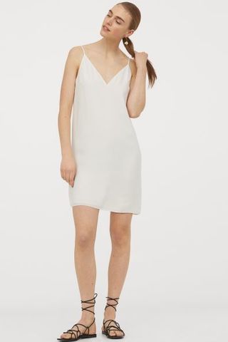 H&M + V-Neck Slip-Style Dress