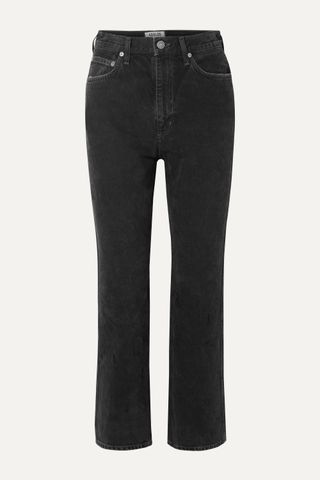 Agolde + Pinch Waist Cropped High-Rise Flared Jeans