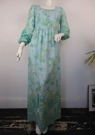 Vintage + 1970s Maxi Dress