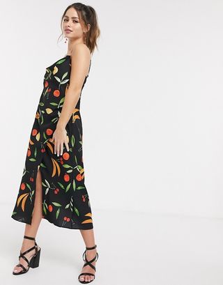 Finders Keepers + Calypso Fruitbowl Midi Dress in Black Fruitbowl