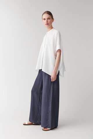 COS + Mulberry Silk Wide-Leg Trousers