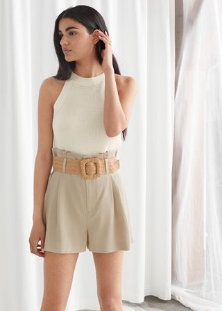 & Other Stories + High Paperbag Waist Shorts