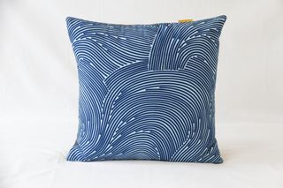 Established 25 + Blue Wave Cushion Cover