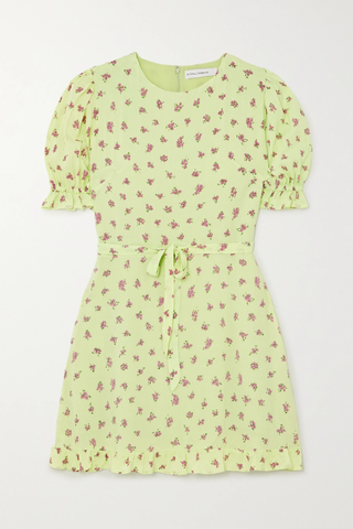 Faithfull the Brand + Florence Ruffled Floral-Print Crepe Mini Dress