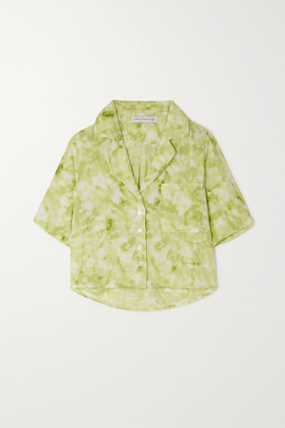 Faithfull the Brand + Pampelonne Tie-Dyed Crepe Pajama Shirt