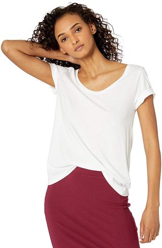 The Drop + Emily Short-Sleeve Scoop Neck Drapey T-Shirt