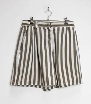 Vintage + Striped High Waisted Shorts