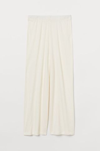 H&M + Wide-Cut Jersey Pants