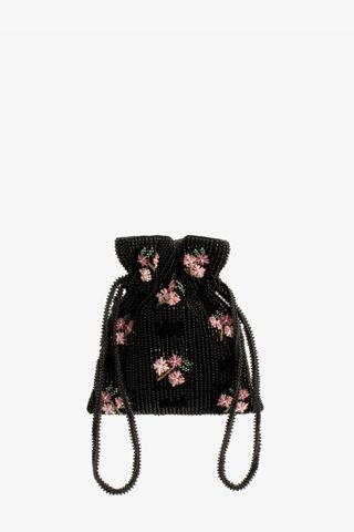 Zara + Limited Edition Beaded Mini Bucket Bag