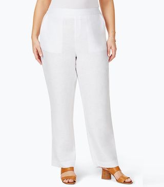 Foxcroft + Pull-On Linen Pants