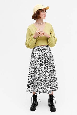 Monki + Button-Up Midi Skirt