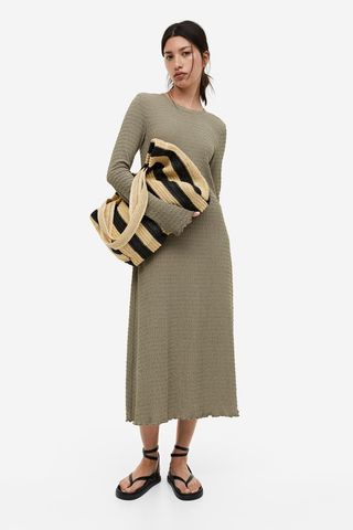 H&M + Textured Jersey Dress