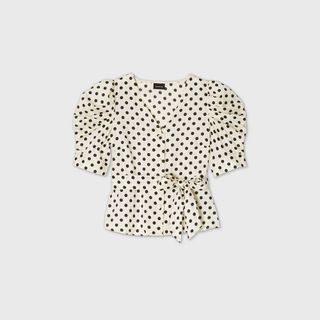 Who What Wear x Target + Bishop Short Sleeve Blouse