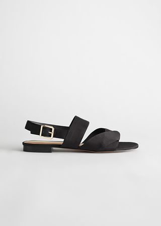 & Other Stories + Twill Slingback Buckled Sandals