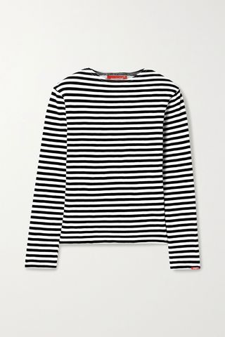 Denimist + Striped Cotton-Jersey Top