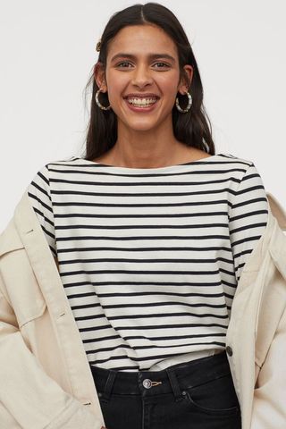 H&M + Boat-Neck Top