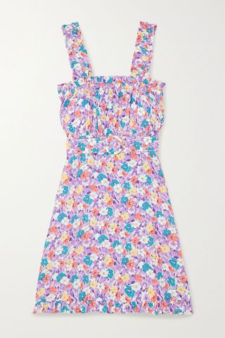 Faithfull the Brand + Mid Summer Floral-Print Crepe Mini Dress