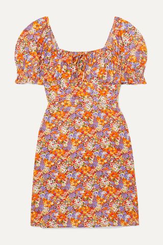 Faithfull the Brand + Iris Floral-Print Crepe Mini Dress
