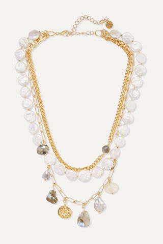 Chan Luu + Gold-Tone Multi-Stone Necklace
