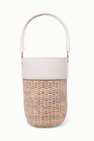 Kayu + Lucie Leather and Straw Tote