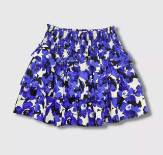Who What Wear x Target + Smocked Ruffle A-Line Mini Skirt