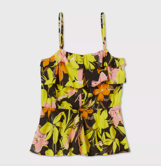 Who What Wear x Target + Floral Print Sleeveless Blouse