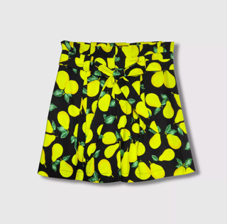 Who What Wear x Target + Printed Mid-Rise Paperbag Shorts