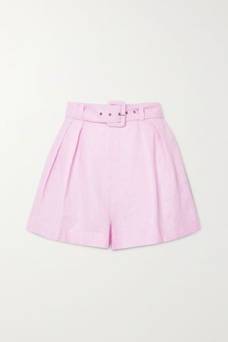 Faithfull the Brand + Priscilla Belted Linen Shorts
