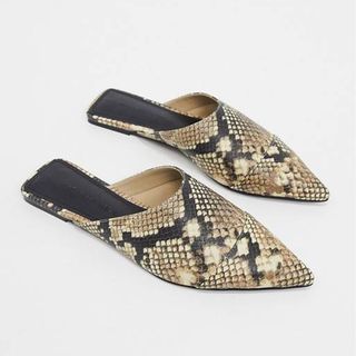 Who What Wear + Davidson Slip on Mule Shoes in Snake
