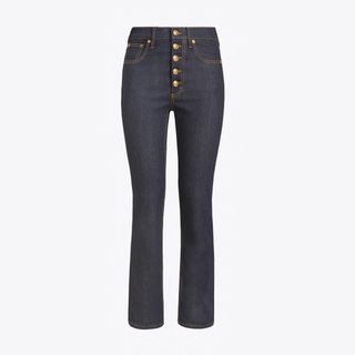 Tory Burch + Button-Fly Denim Pants