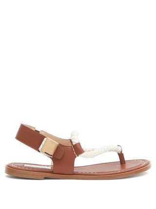 Gabriela Hearst + Zephyr Rope-Strap Leather Sandals